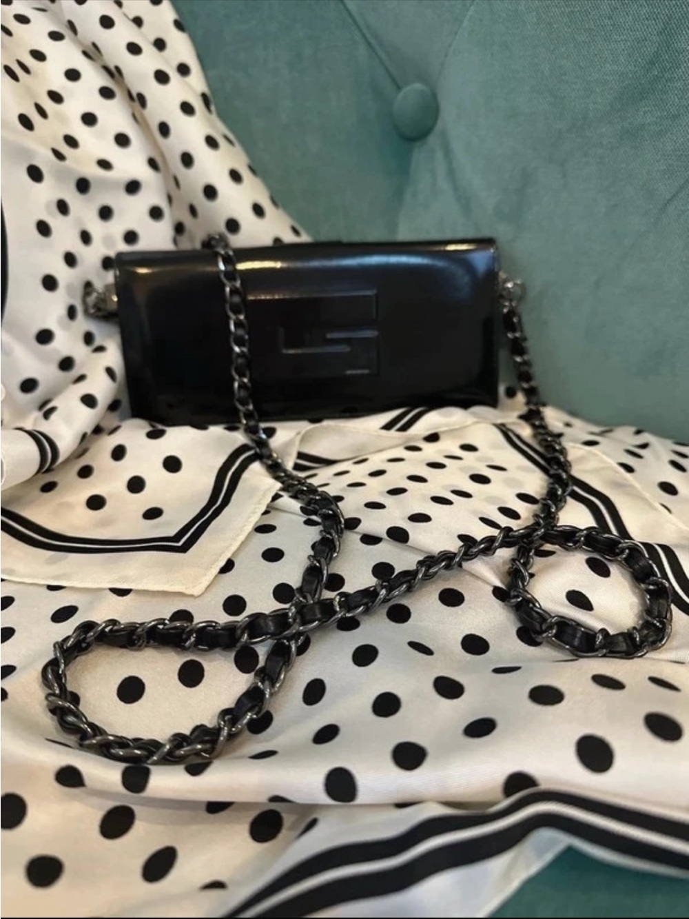 Vintage Gucci Black Patent wallet.